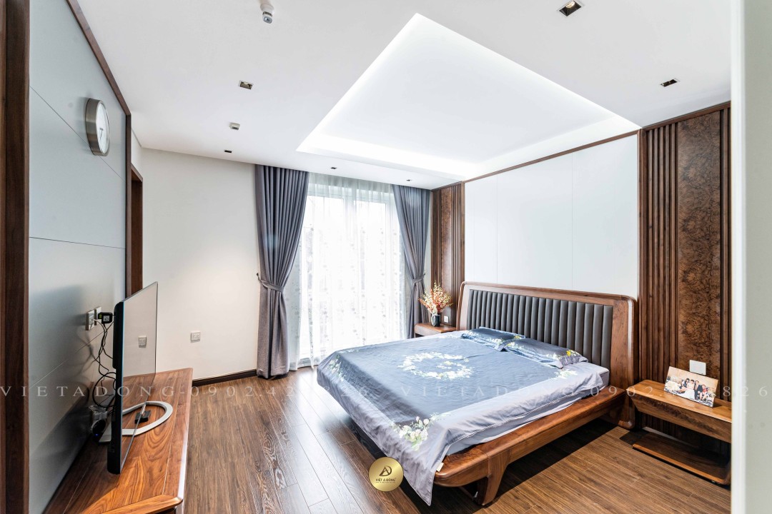 Giường ngủ gỗ óc chó VPOLITE-GN-05